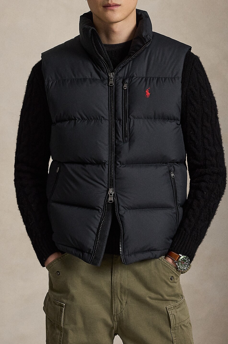 POLO RALPH LAUREN Gorham sleeveless high-neck down jacket Men BLACK 2