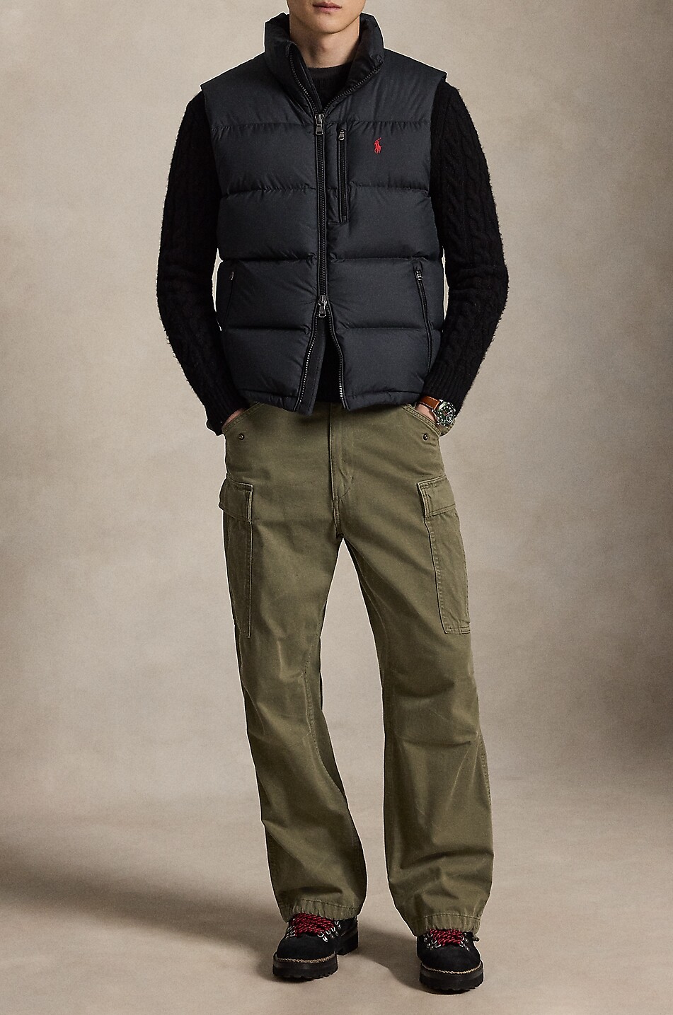 POLO RALPH LAUREN Gorham sleeveless high-neck down jacket Men BLACK 4