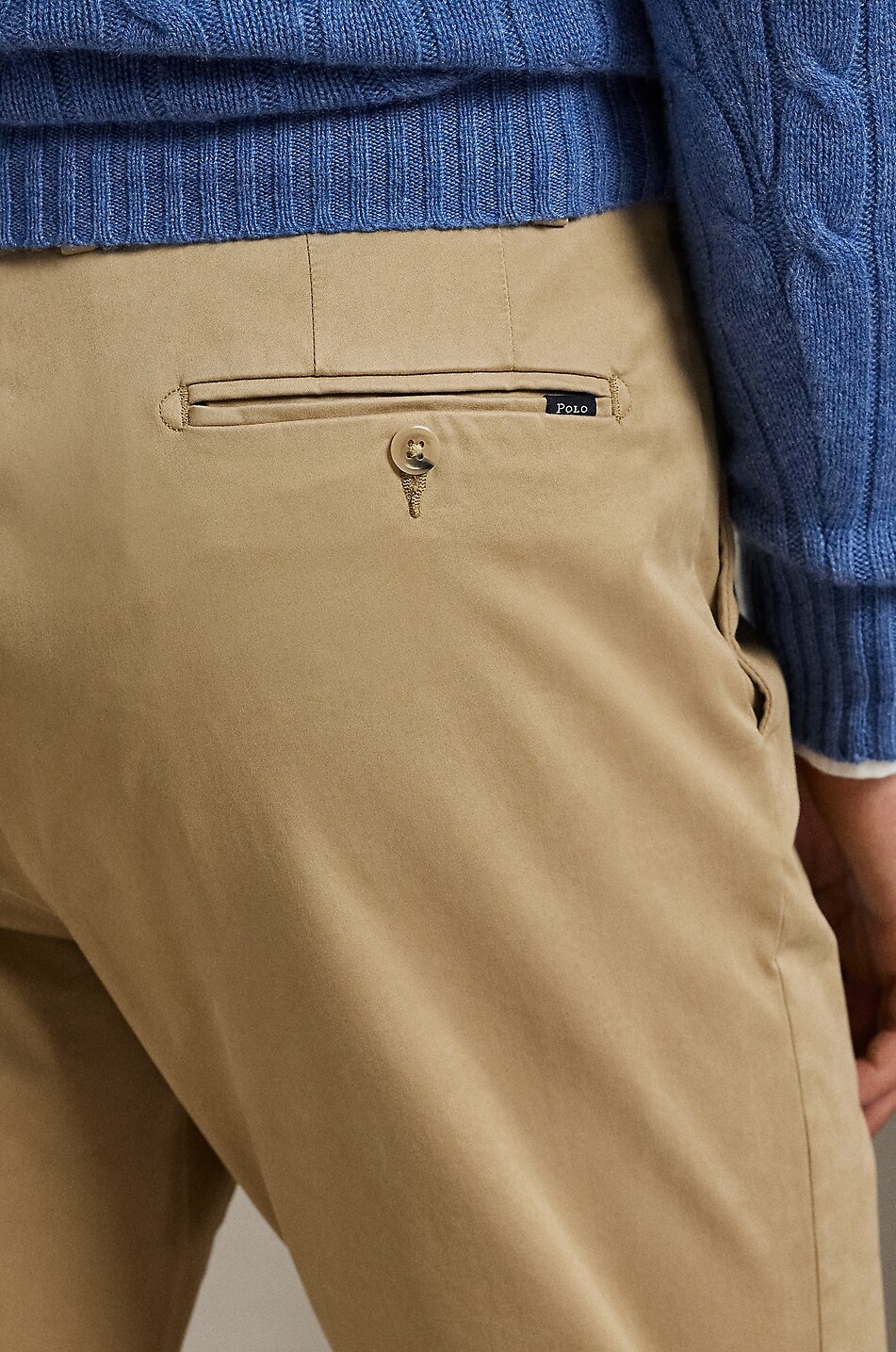 POLO RALPH LAUREN Jarrett cotton satin slim fit chino trousers Men Medium beige 5