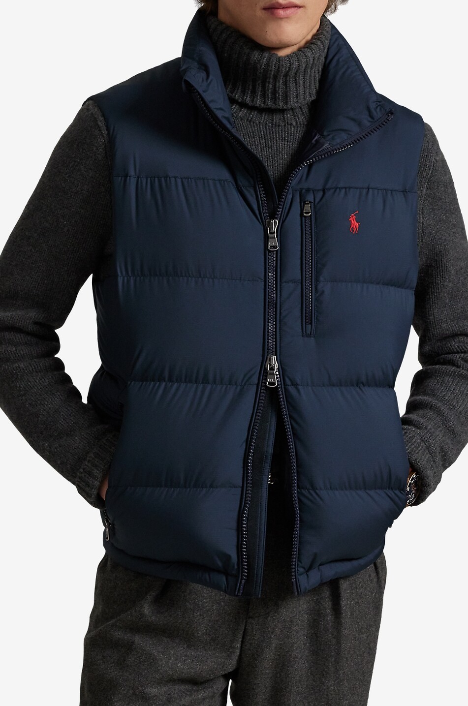 POLO RALPH LAUREN Gorham sleeveless high-neck down jacket Men DARK BLUE 2