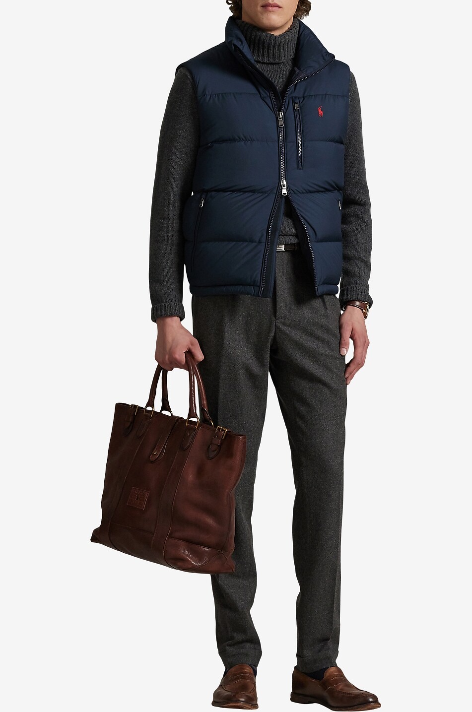 POLO RALPH LAUREN Gorham sleeveless high-neck down jacket Men DARK BLUE 4