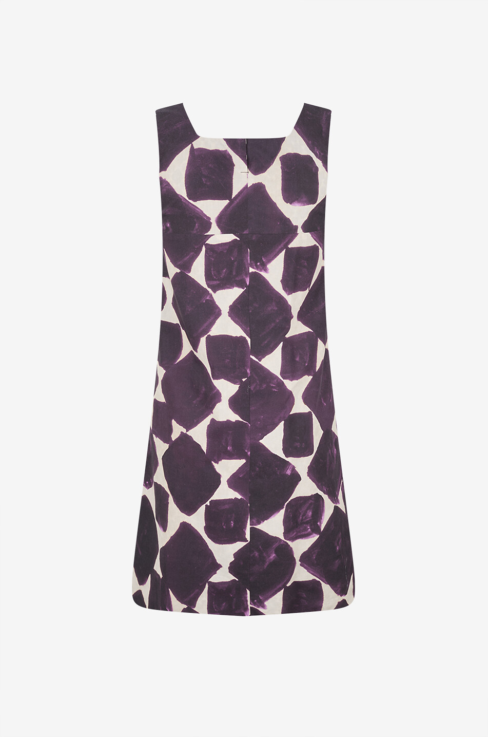 'S MAX MARA Rock printed cotton sleeveless short dress Women DARK PURPLE 2