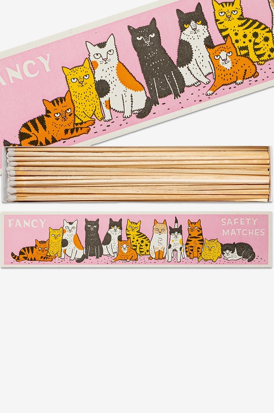 ARCHIVIST Fancy Cat Long Matches long matches with cats design Home MULTI COLOURED 2