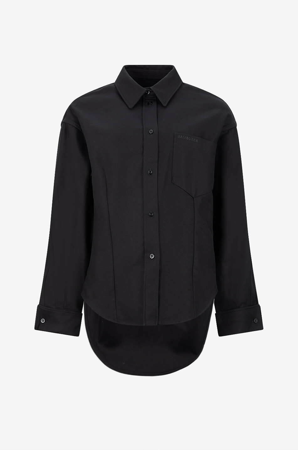 Oversize-Hemd langärmelig aus Baumwolle Large Fit