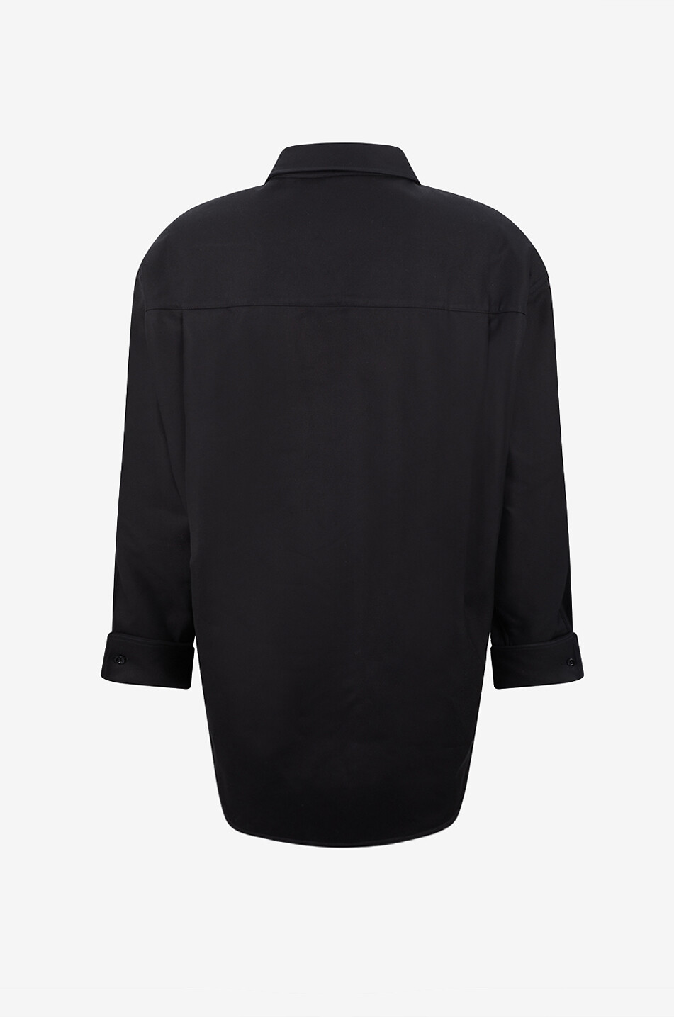 BALENCIAGA Oversize-Hemd langärmelig aus Baumwolle Large Fit Damen SCHWARZ 2