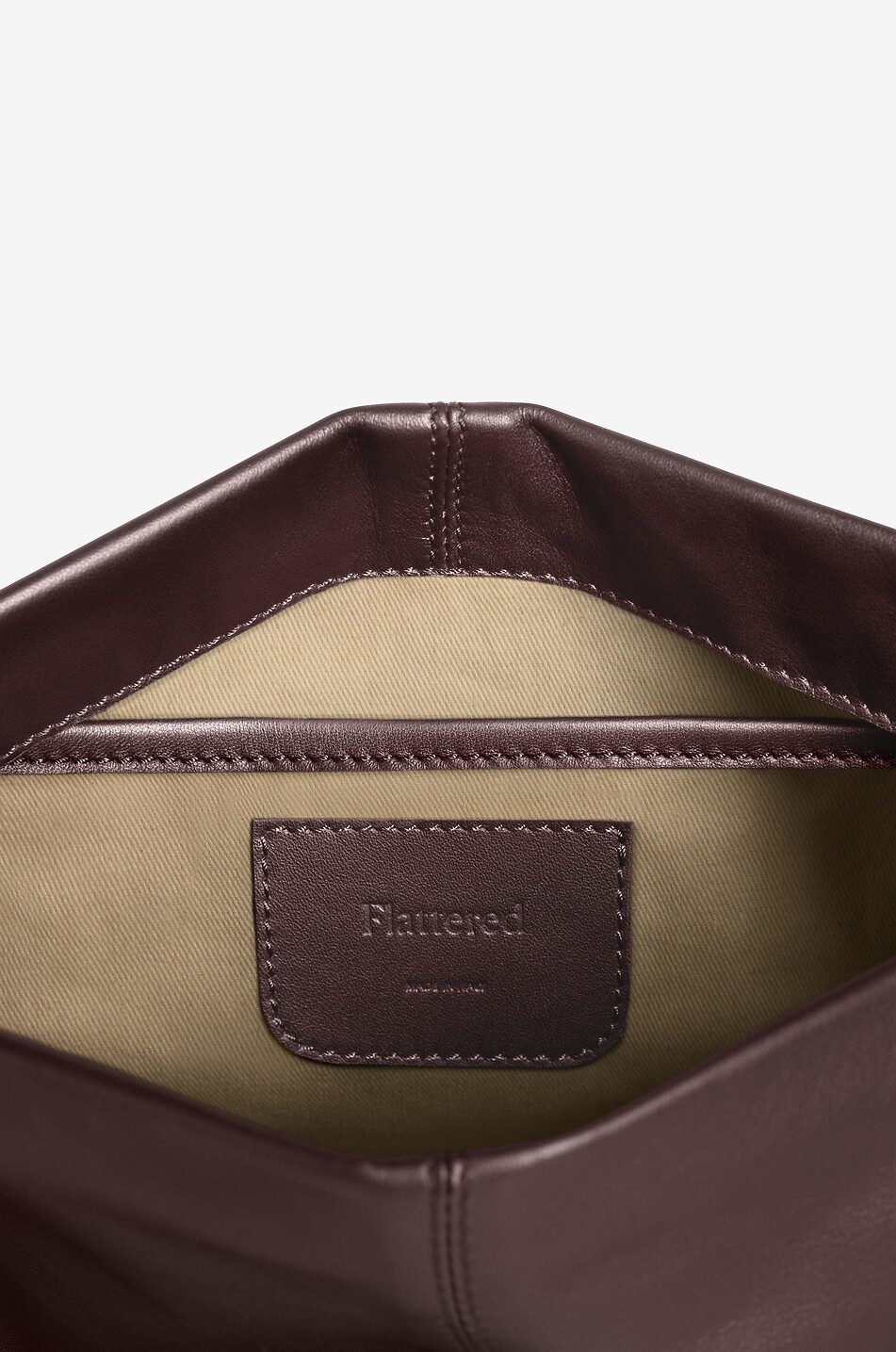FLATTERED Pochette en cuir de veau souple Clay Femme ROUGE FONCÉ 4