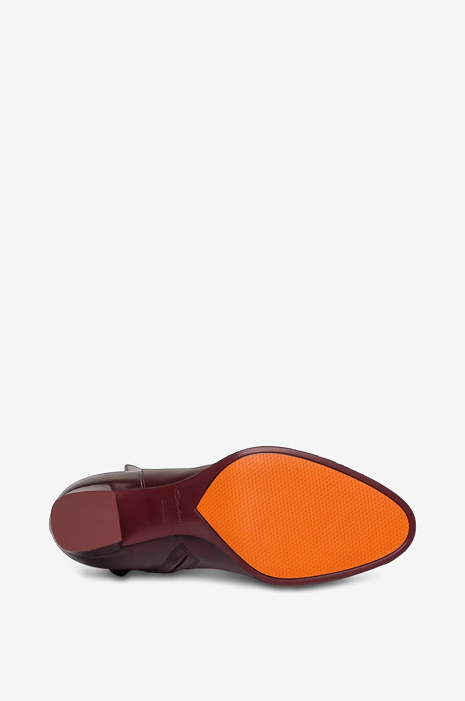 SANTONI Stiefeletten mit Blockabsatz aus Glattleder Andy 65 Damen DUNKELROT 6