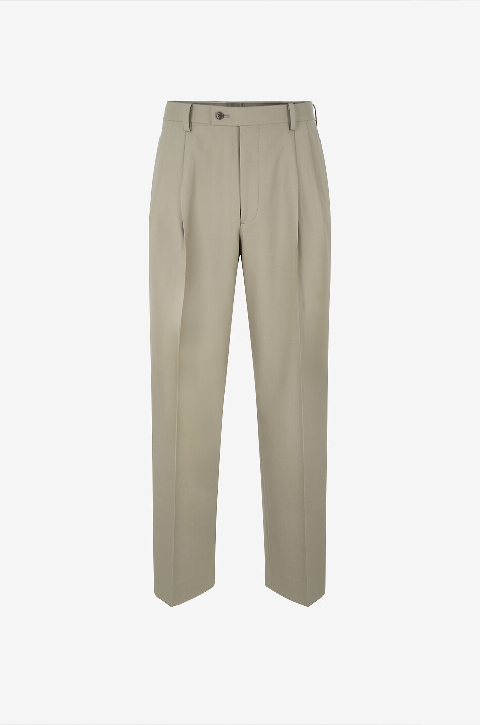 AURALEE Wide-leg pleated wool trousers Men KHAKI 1
