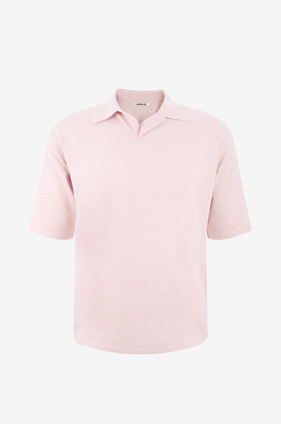 AURALEE Kurzärmeliges Strick-Polohemd aus Seide Herren ROSA 1