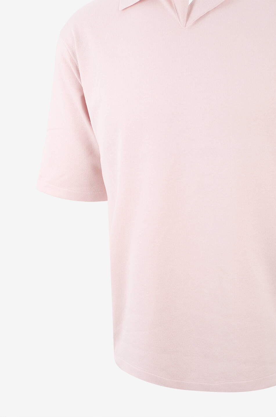 AURALEE Kurzärmeliges Strick-Polohemd aus Seide Herren ROSA 3