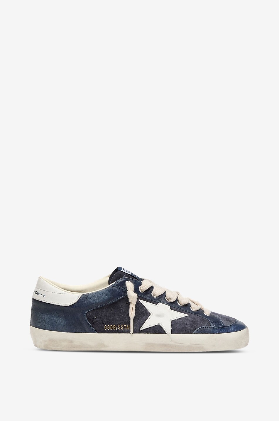 Niedrige Sneakers aus Wild- und Glattleder im Used-Look Super-Star