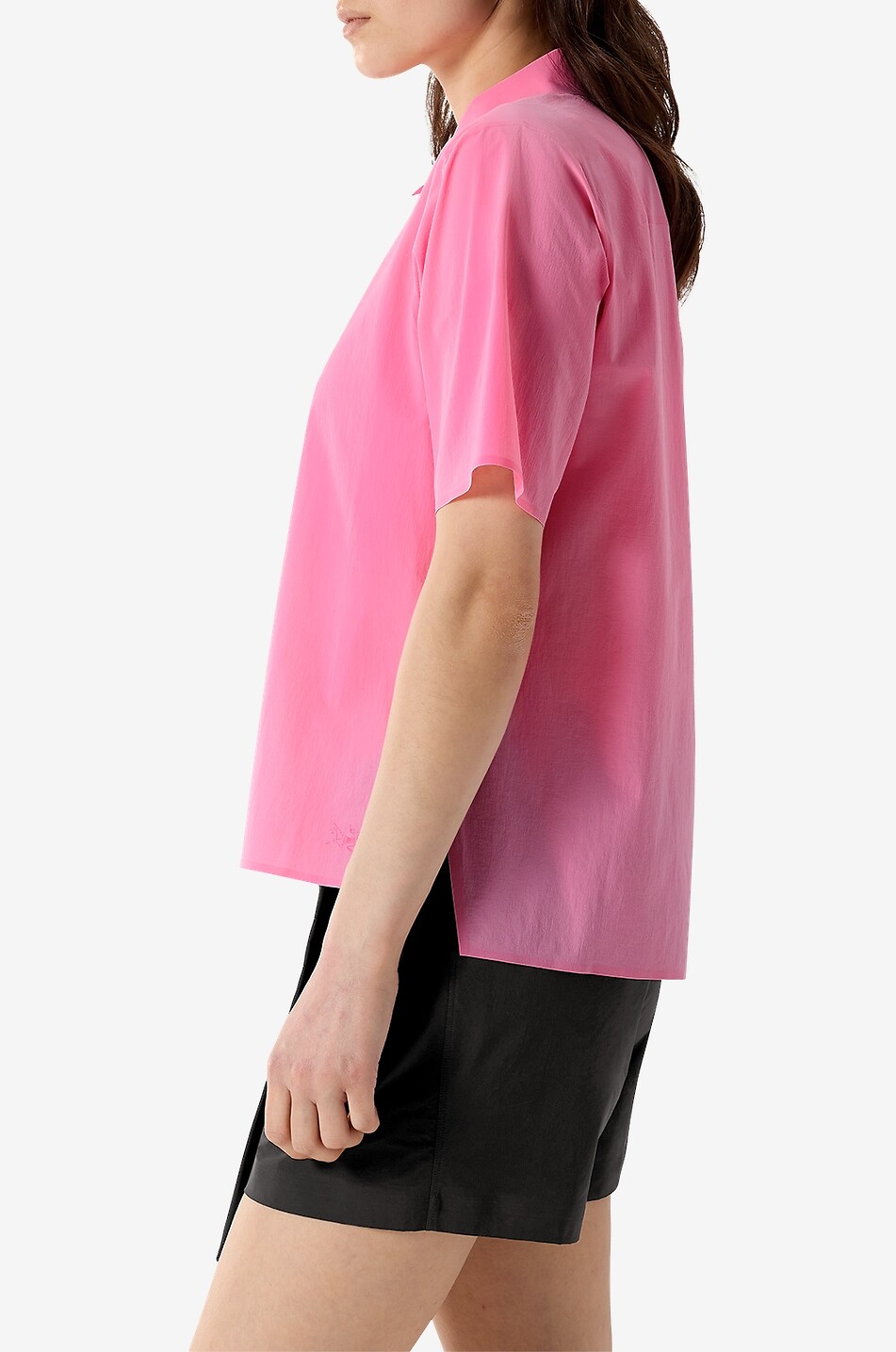 ARC'TERYX Olia fitted short-sleeved shirt in technical fabric Women PINK 4