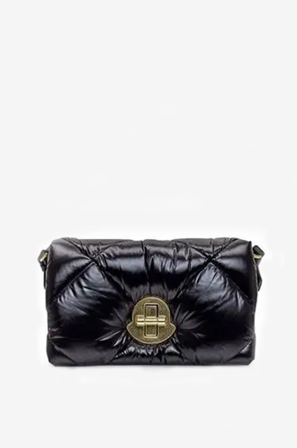 MONCLER Puf quilted nylon cross body bag Women BLACK 1