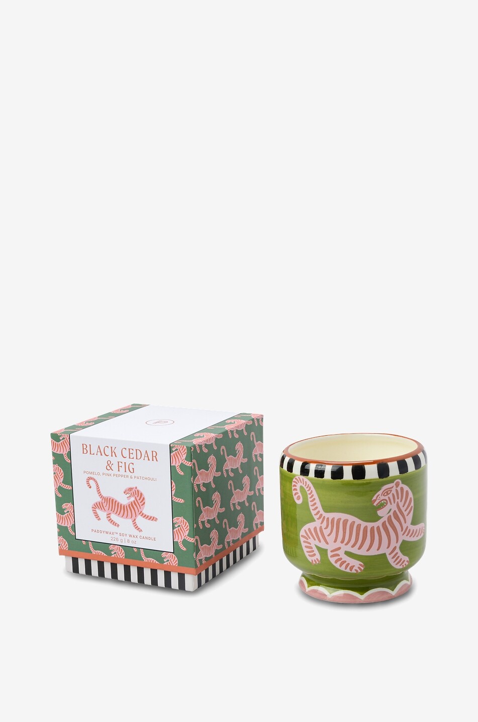 PADDYWAX Duftkerze mit Tigermotif A Dopo Tiger Black Cedar & Fig - 226g Haus Farblos 2