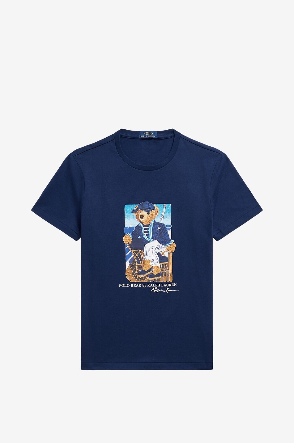 POLO RALPH LAUREN Sailing Polo Bear Custom Slim Fit short-sleeved printed T-shirt Men DARK BLUE 1