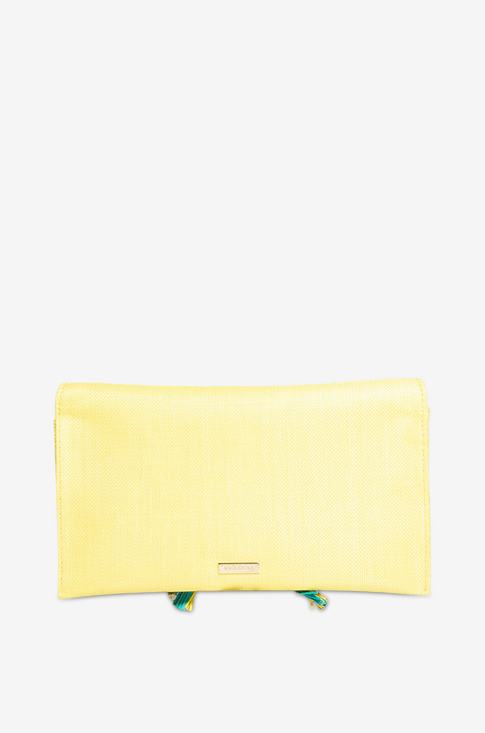 AQUAZZURA Pochette en raphia à application Birdsong Femme JAUNE 3