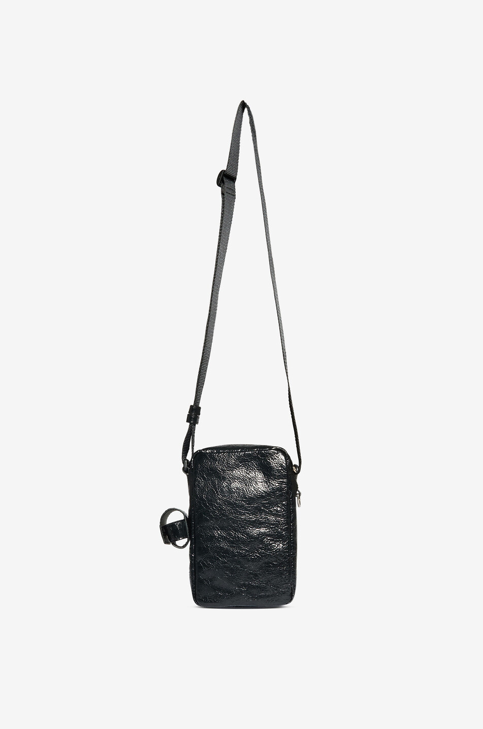 BALENCIAGA Schultertasche aus geknittertem Leder Superbusy Vertical Herren SCHWARZ 3