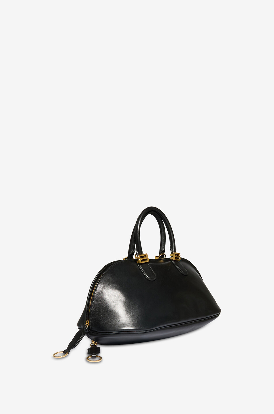 BALENCIAGA Sac à main bowling en cuir Bolero Femme NOIR 2