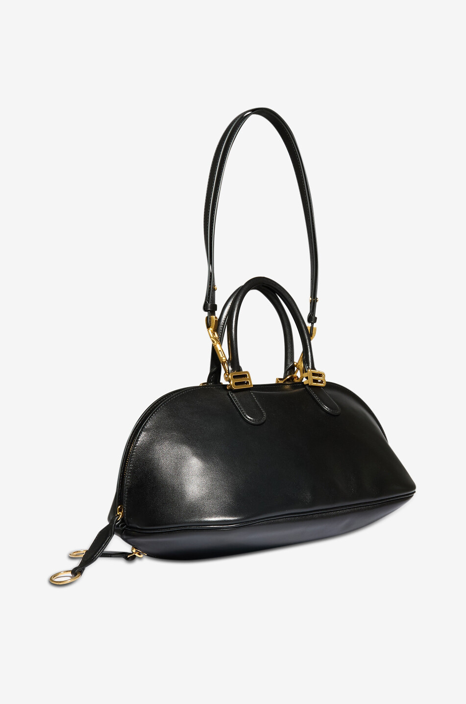BALENCIAGA Sac à main bowling en cuir Bolero Femme NOIR 5