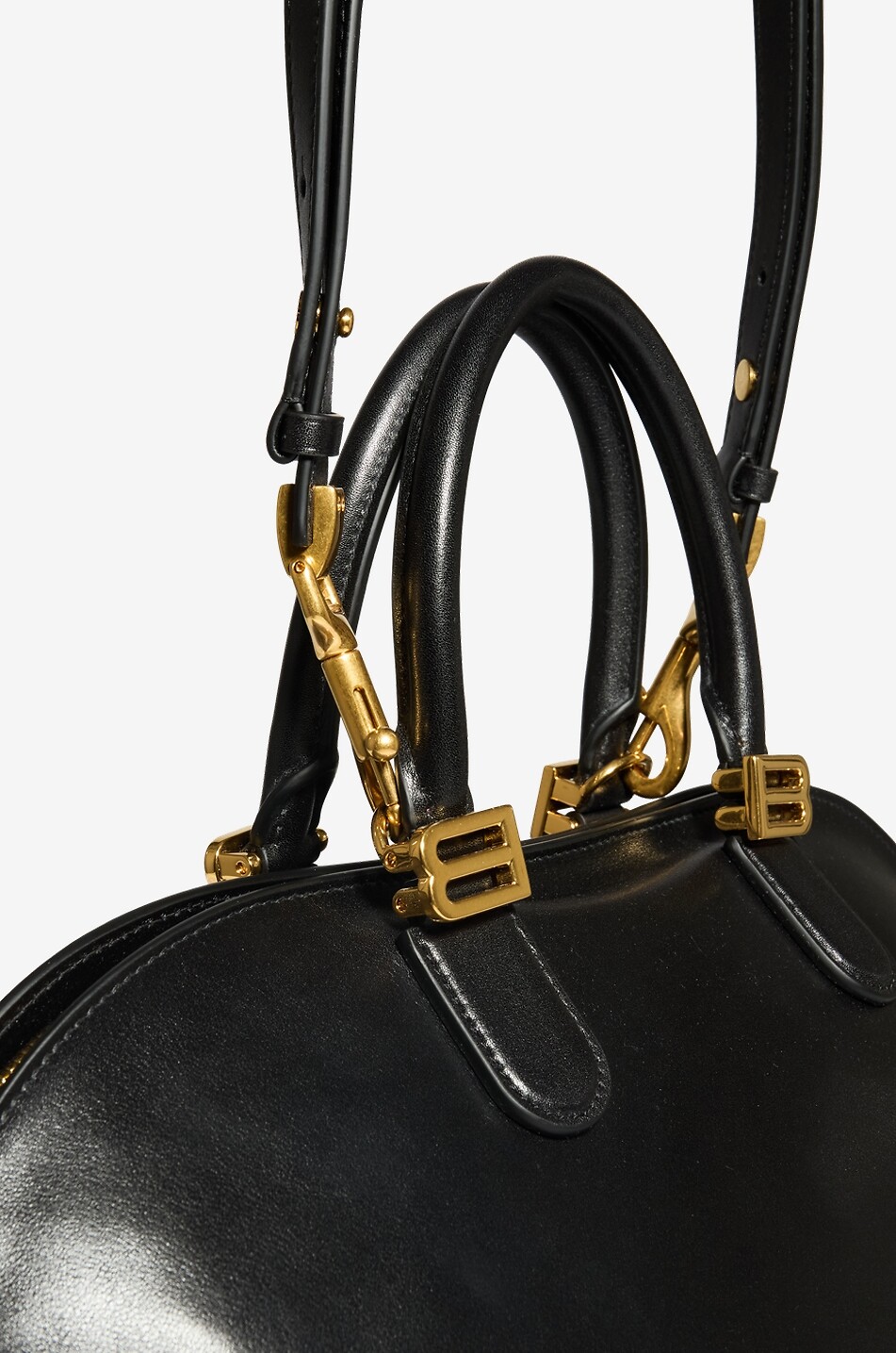 BALENCIAGA Sac à main bowling en cuir Bolero Femme NOIR 6