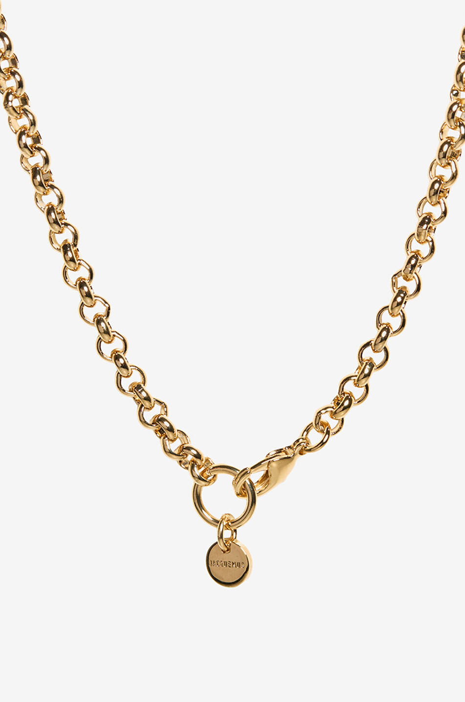 JACQUEMUS Goldene Halskette mit Holzanhänger Le Pendant Raisin Damen BRAUN 2