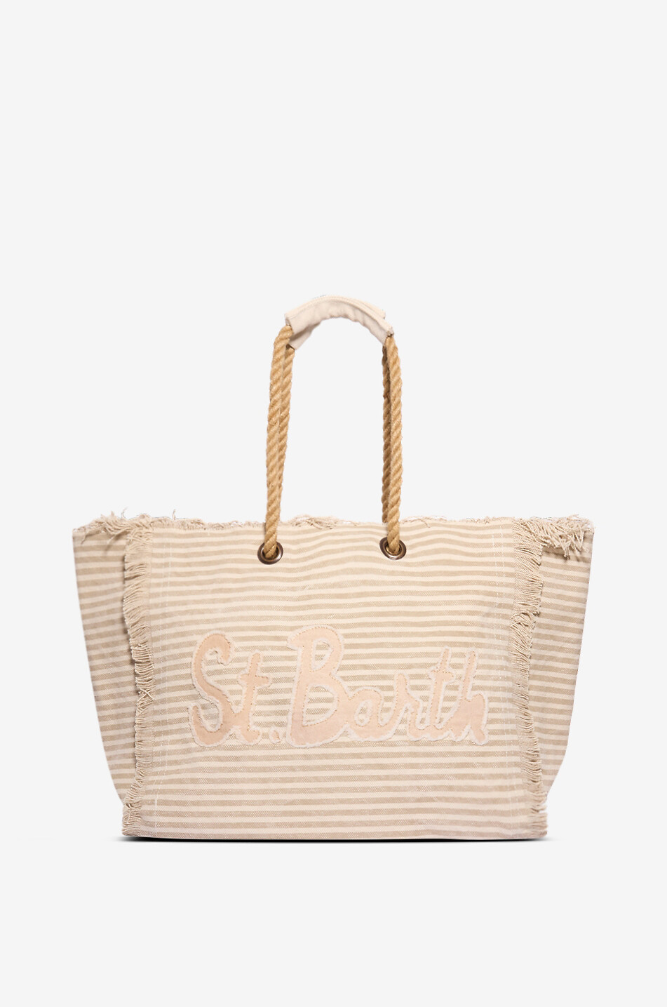 Sac cabas rayé en toile de coton