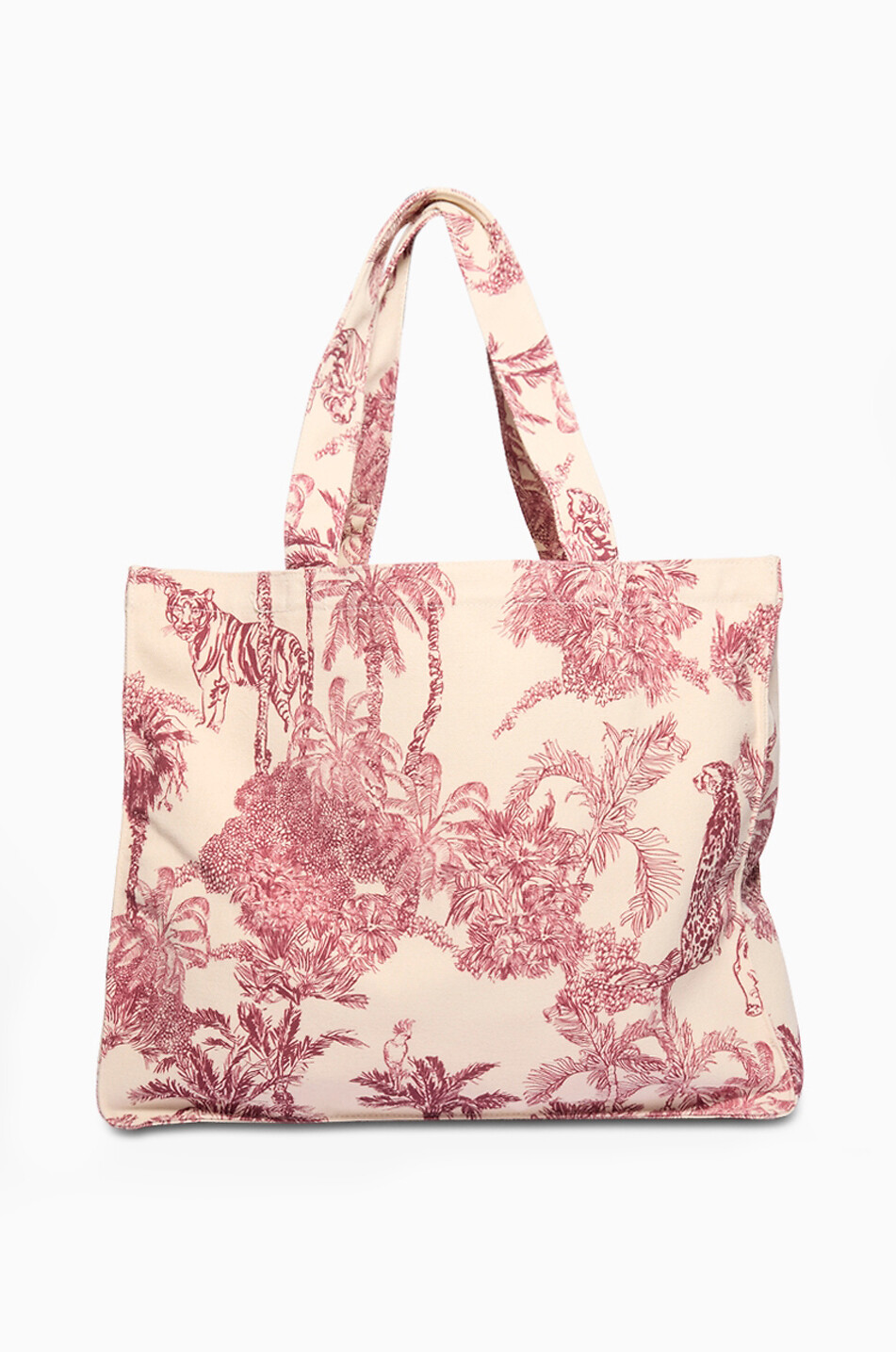 MC2 SAINT BARTH Sac cabas rectangulaire en toile de coton Femme ROUGE FONCÉ 3