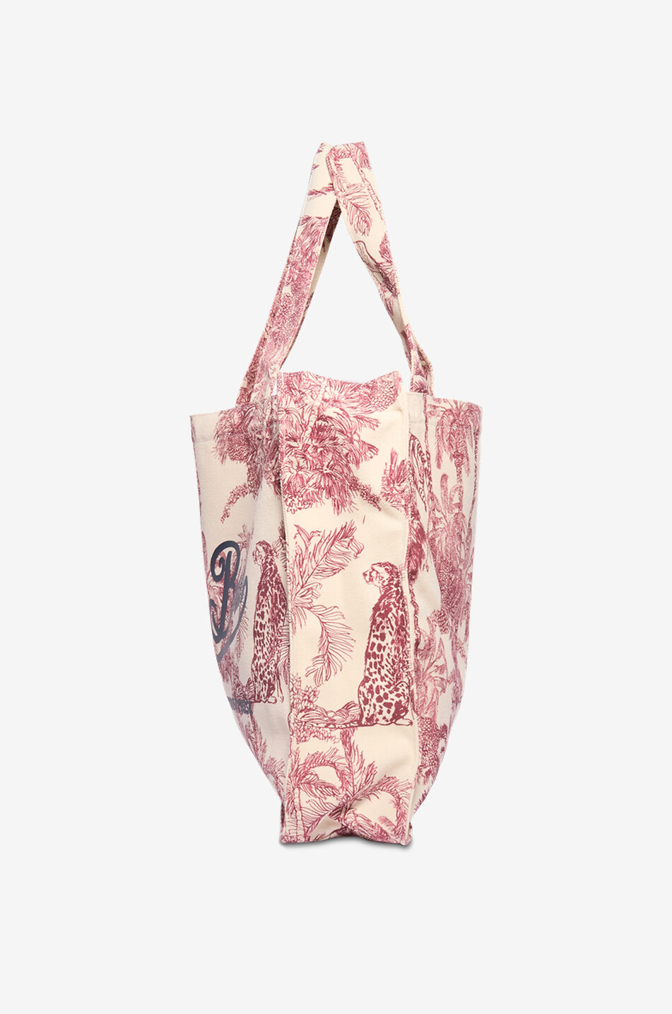 MC2 SAINT BARTH Sac cabas rectangulaire en toile de coton Femme ROUGE FONCÉ 4