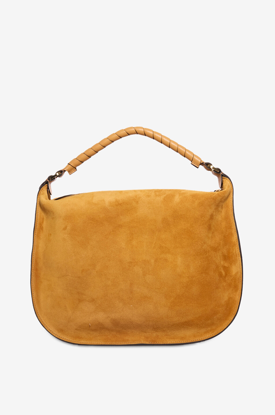 CHLOE Sac porté épaule en cuir velours Marcie Femme JAUNE FONCÉ 3