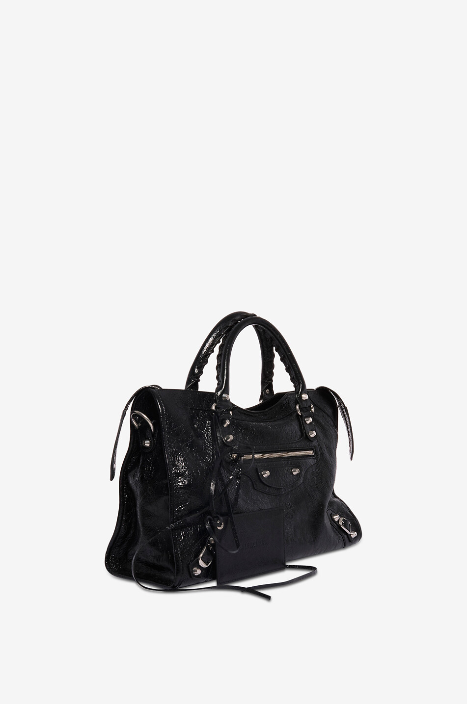 BALENCIAGA Le City Medium leather handbag Women BLACK 2