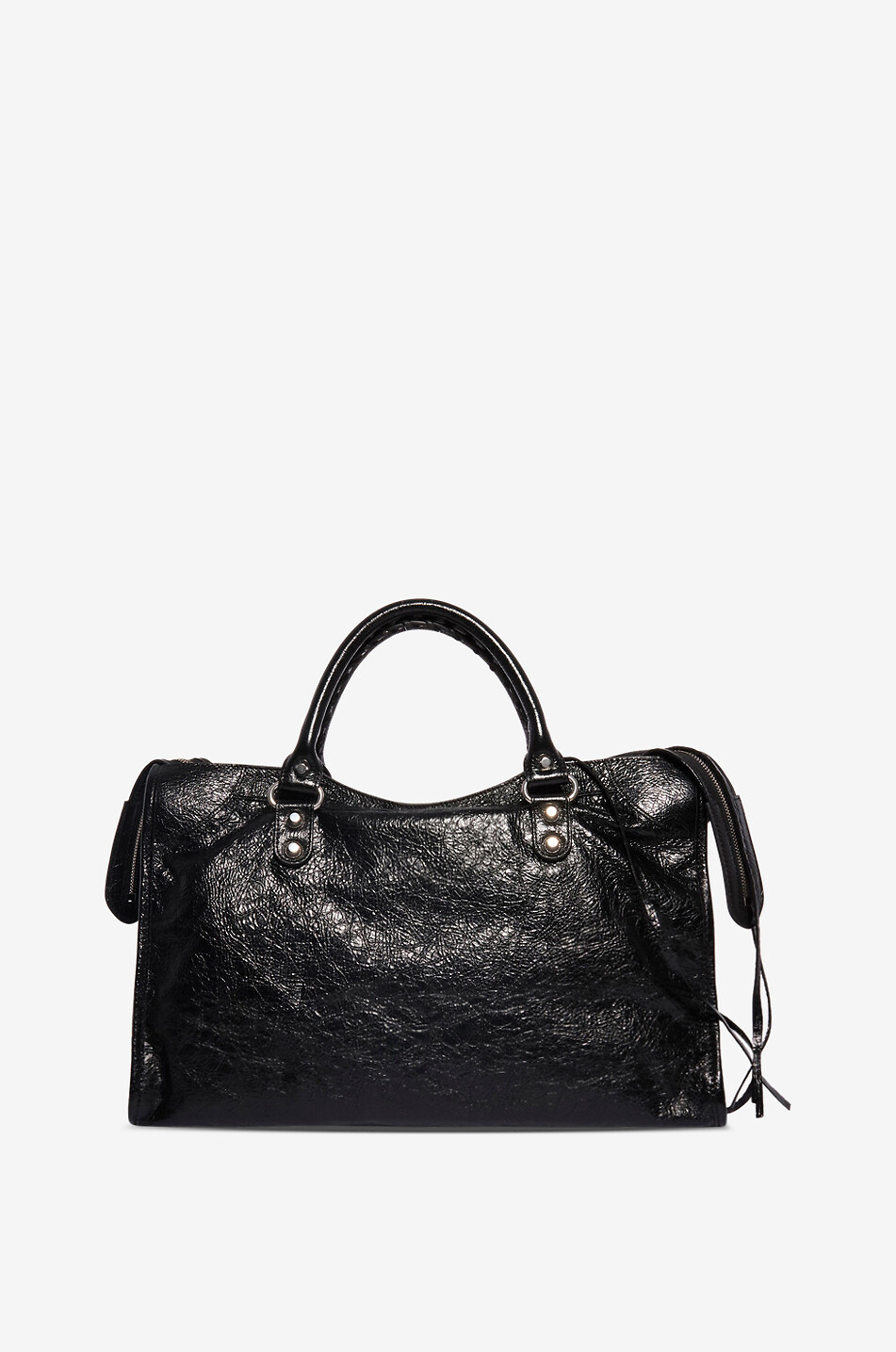 BALENCIAGA Le City Medium leather handbag Women BLACK 3