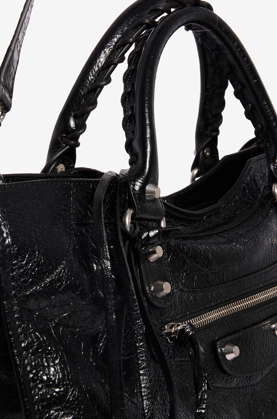 BALENCIAGA Le City Medium leather handbag Women BLACK 5