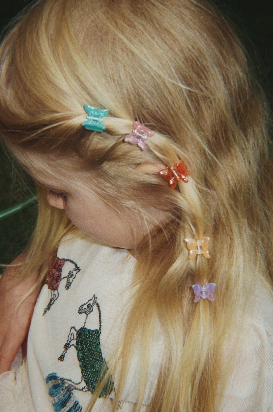 KONGES SLØJD Mini Butterfly girl's butterfly mini hair clips set of 10 Girl MULTI COLOURED 3