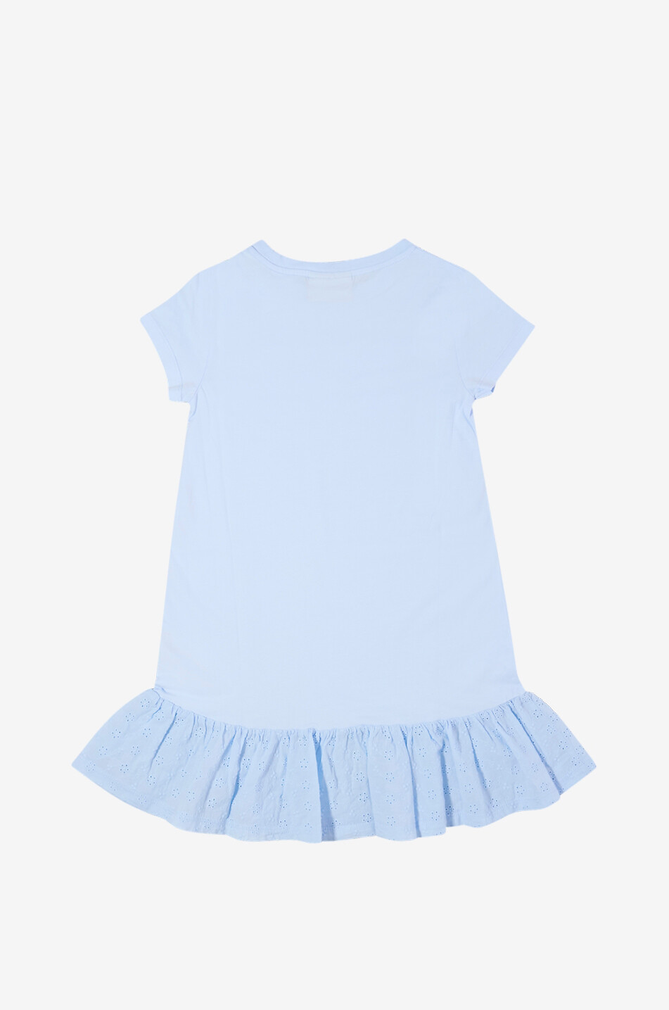 MC2 SAINT BARTH Abbey Chic girl's short-sleeved cotton jersey dress Girl LIGHT BLUE 2