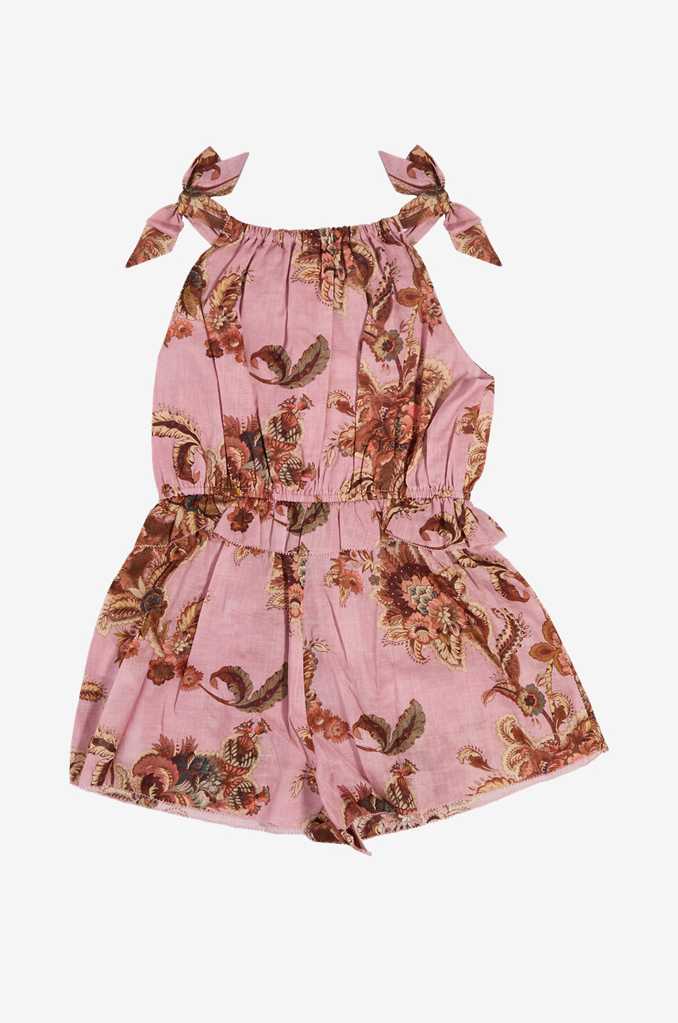 ZIMMERMANN Combi-short courte à bretelles en coton imprimé fille Aster Fille ROSE 2