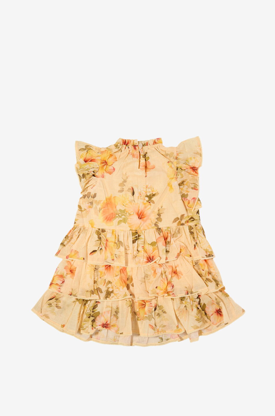 ZIMMERMANN Mahon Swing girl's tiered-flounced floral cotton dress Girl YELLOW 2