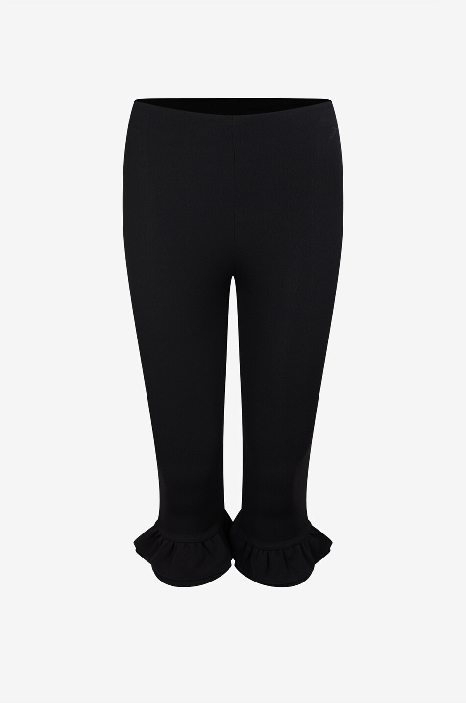 JACQUEMUS Pantalon capri à volants en jersey Le Bermuda Playa Femme NOIR 1