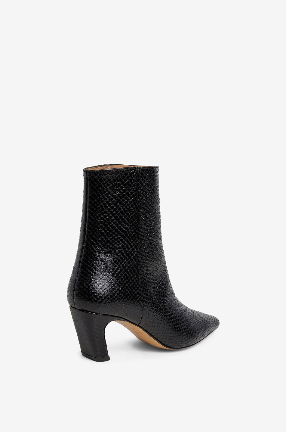 FLATTERED Bottines à talon en cuir effet serpent Xena 55 Femme NOIR 5