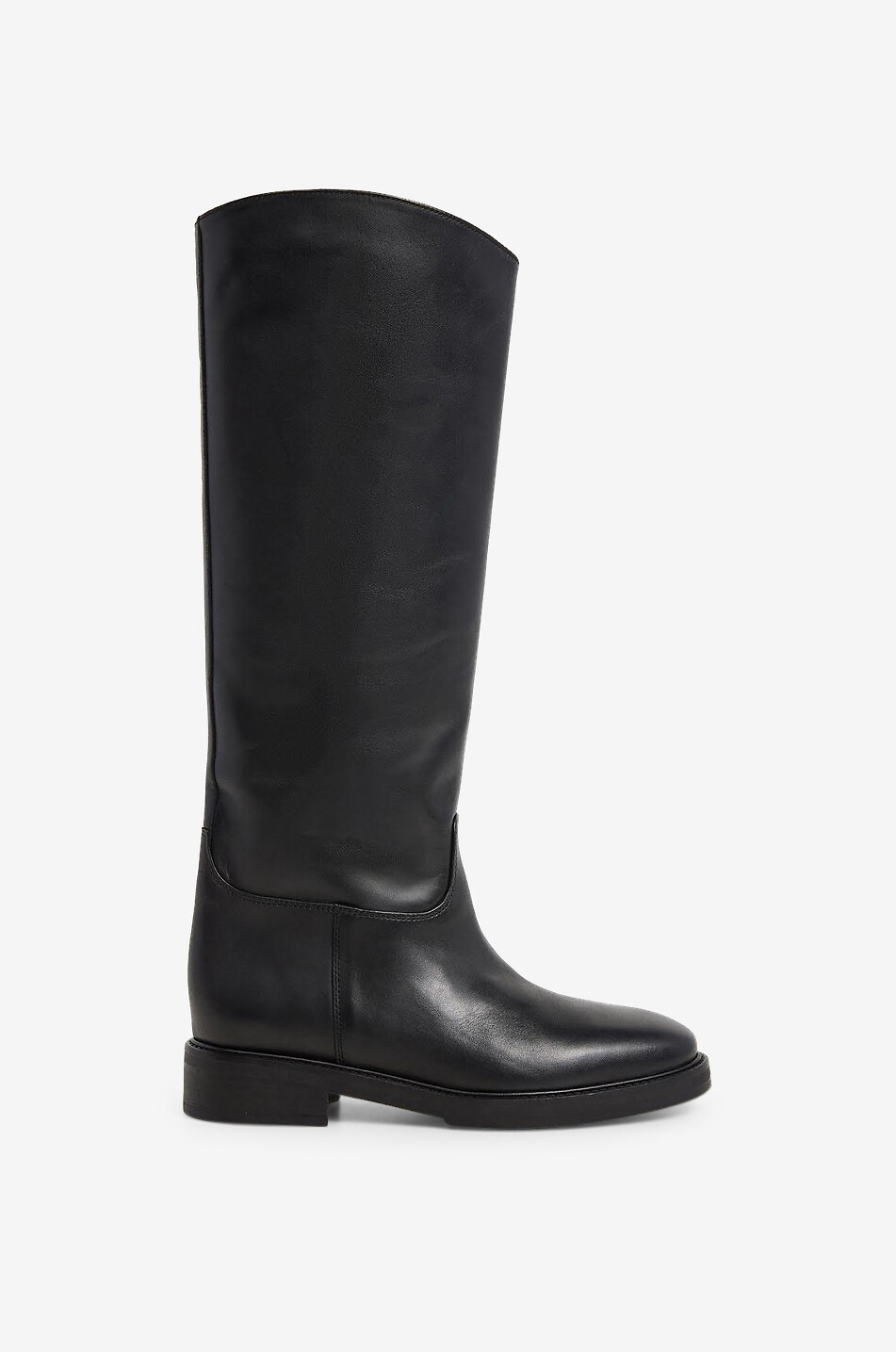 FLATTERED Flache Stiefel aus glattem Leder Florentine 25 Damen SCHWARZ 1