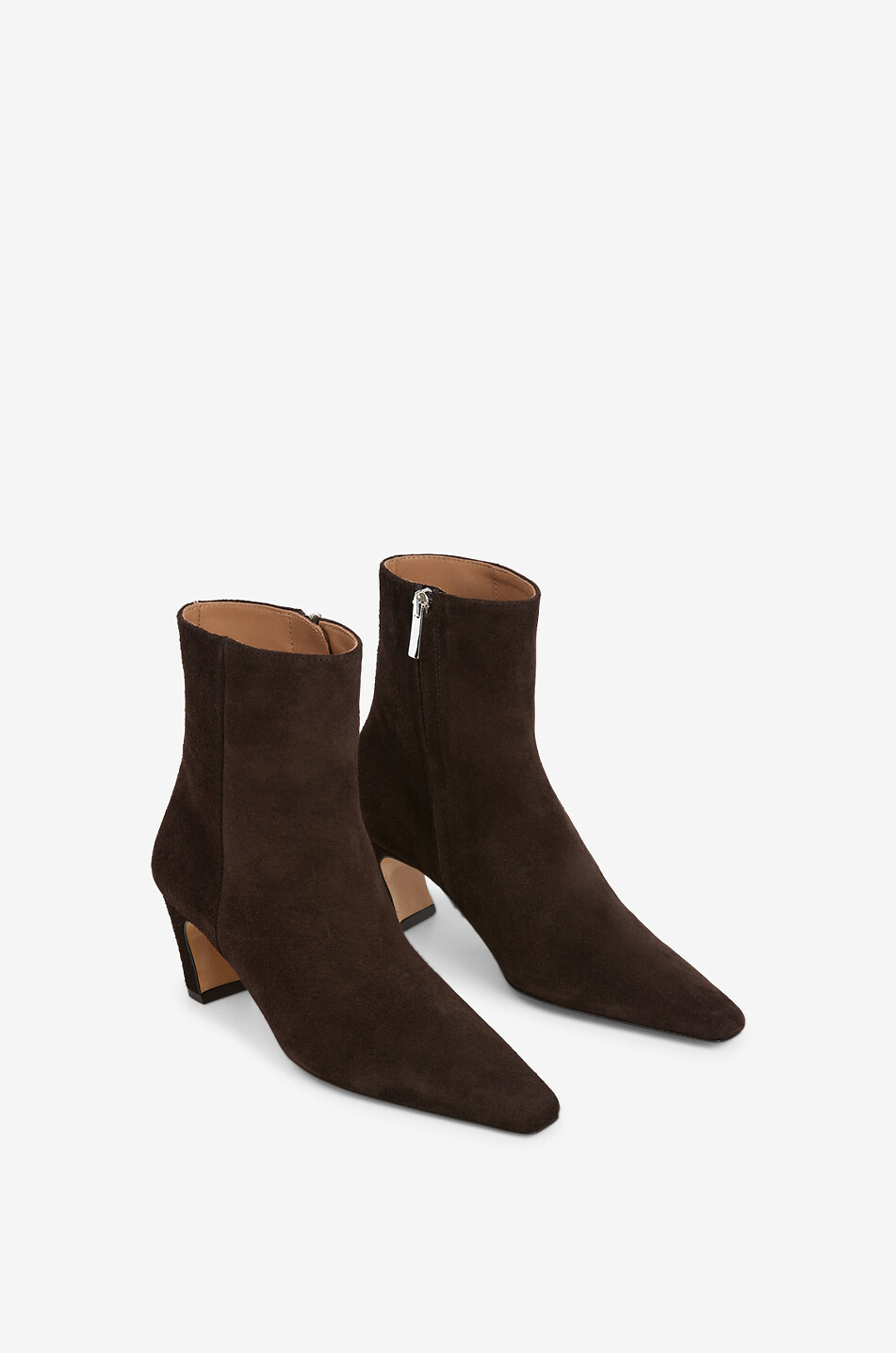 FLATTERED Xena 55 heeled suede ankle boots Women DARK BROWN 2