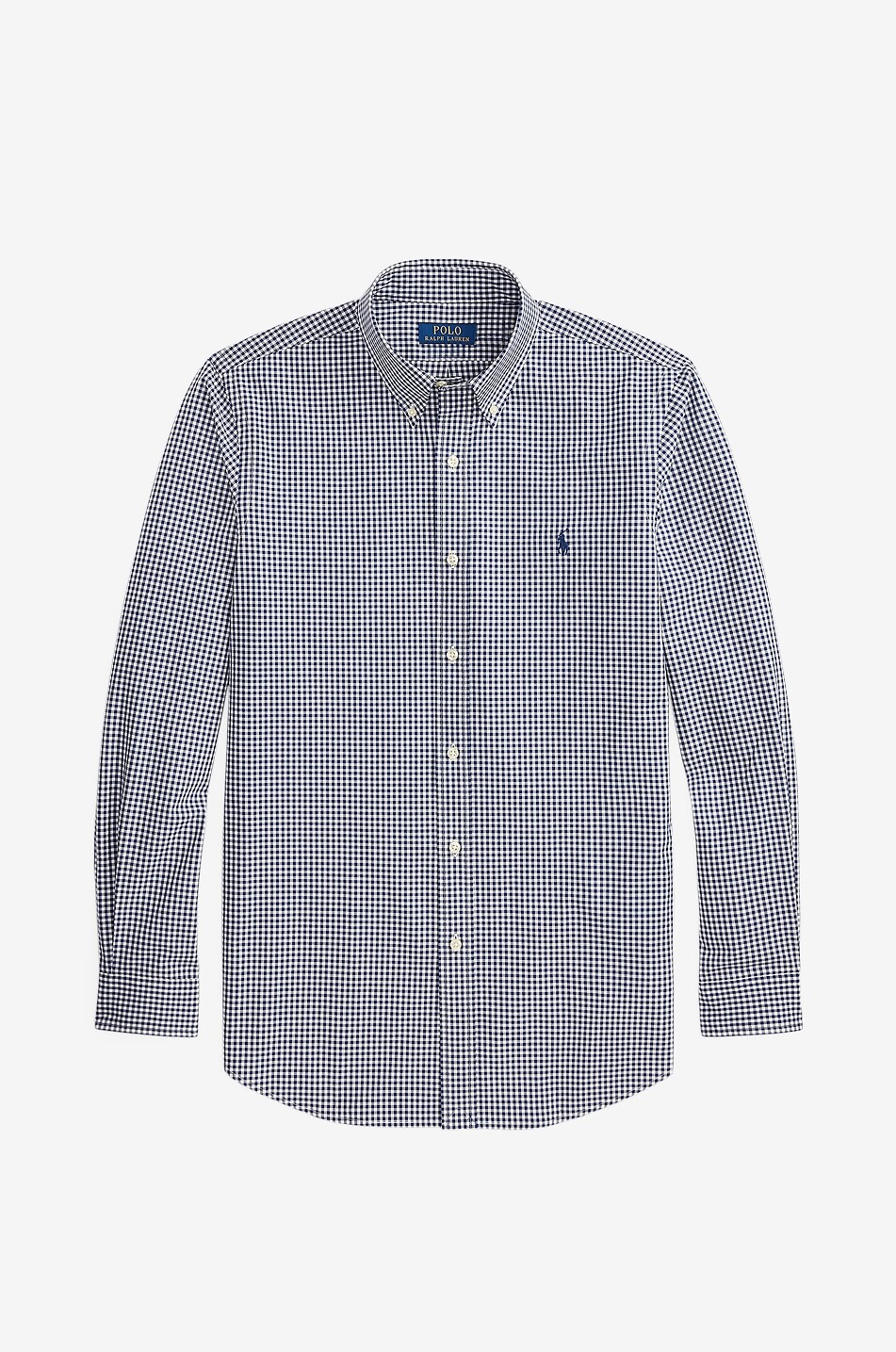 POLO RALPH LAUREN Custom Fit gingham check poplin shirt Men DARK BLUE 1