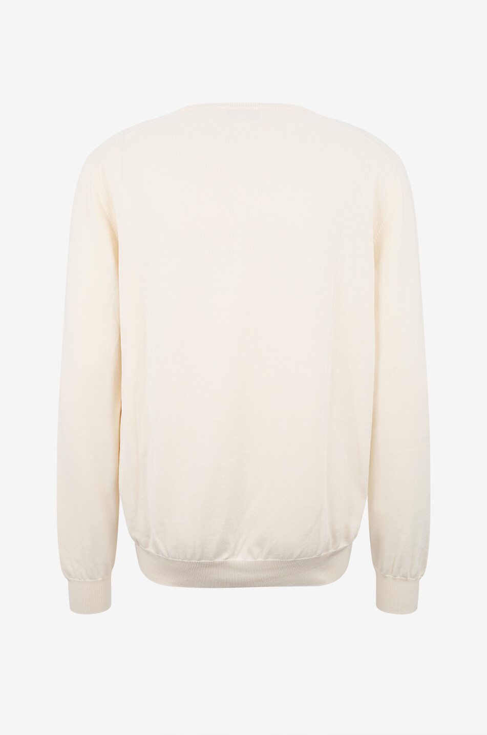 GRAN SASSO Lightweight cotton crew neck jumper Men EGGSHELL 2
