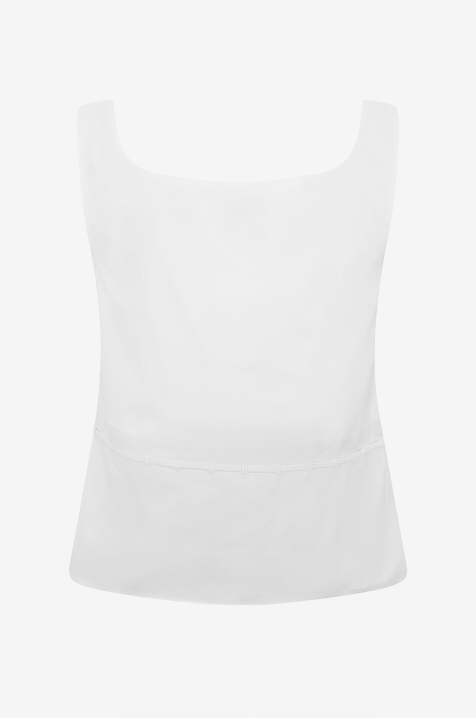 REFORMATION Top à col carré et bretelles en coton Elowen Femme BLANC 2