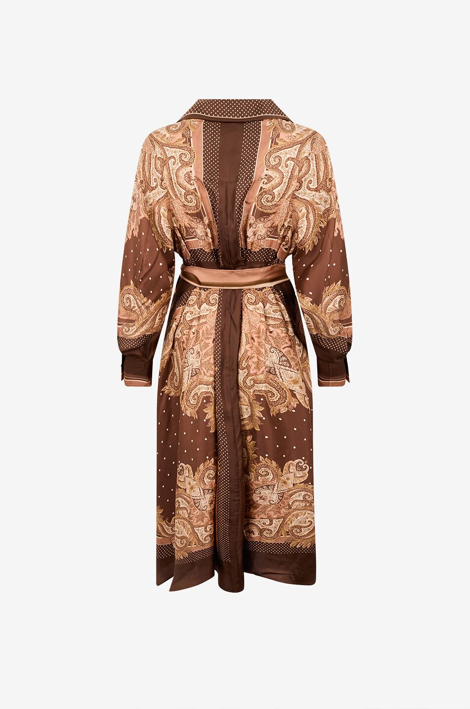 ZIMMERMANN Luna belted silk midi shirt dress Women [akeneo-beigefonce] 2