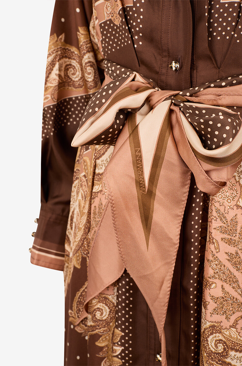 ZIMMERMANN Luna belted silk midi shirt dress Women [akeneo-beigefonce] 3