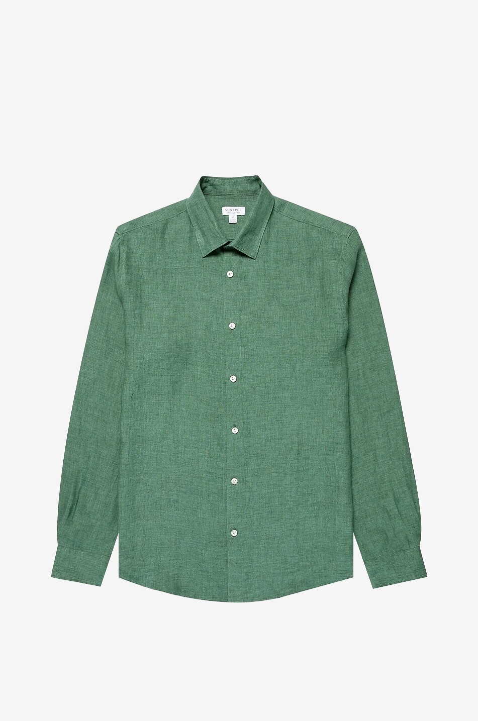 SUNSPEL Linen long-sleeved shirt Men GREEN 1