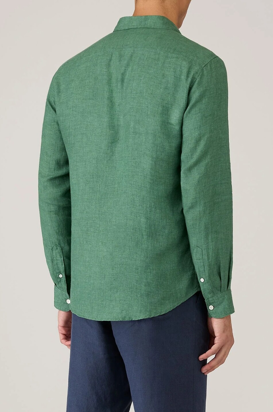 SUNSPEL Linen long-sleeved shirt Men GREEN 3