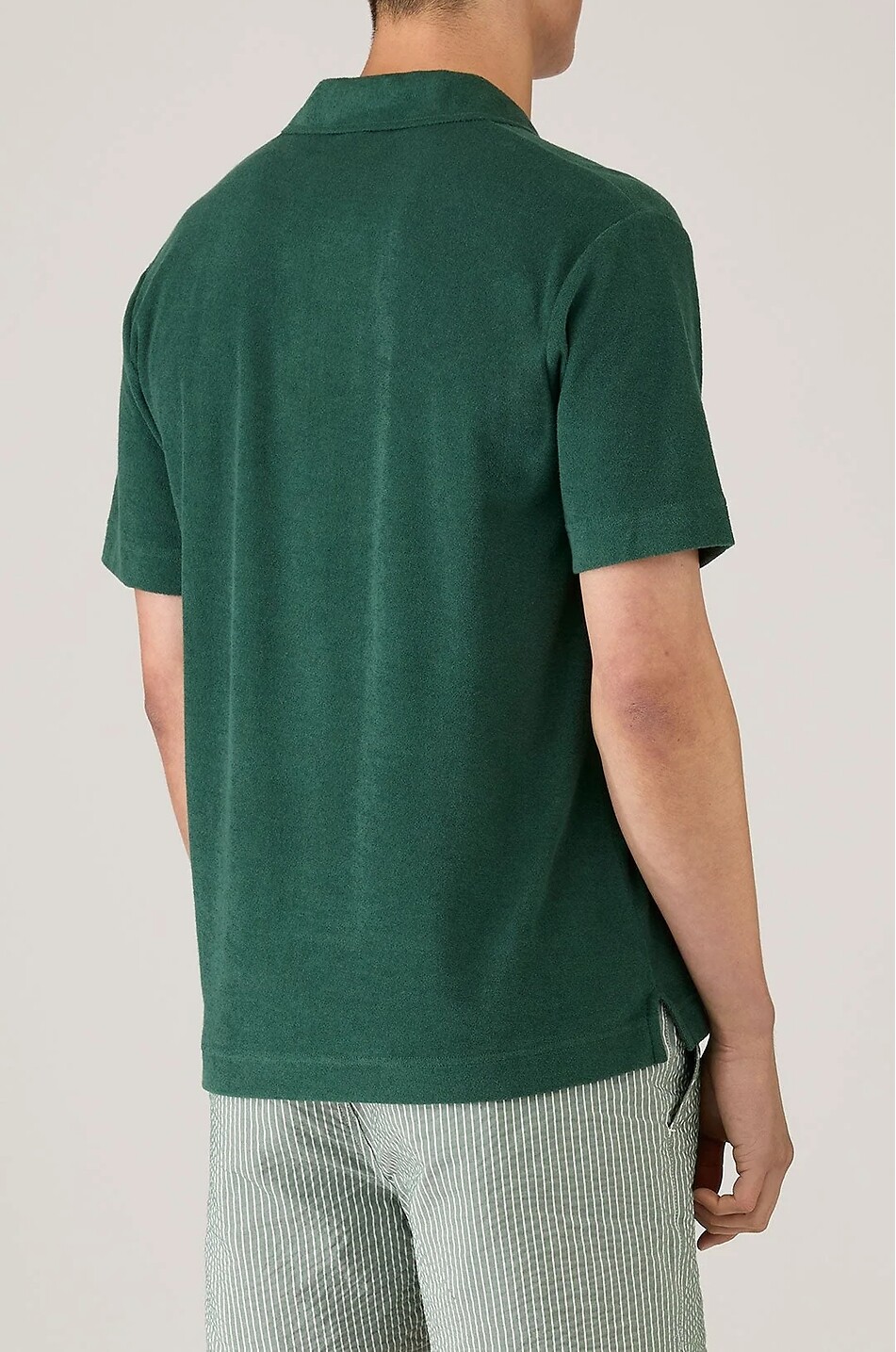 SUNSPEL Polo à manches courtes en éponge de coton Homme VERT 2