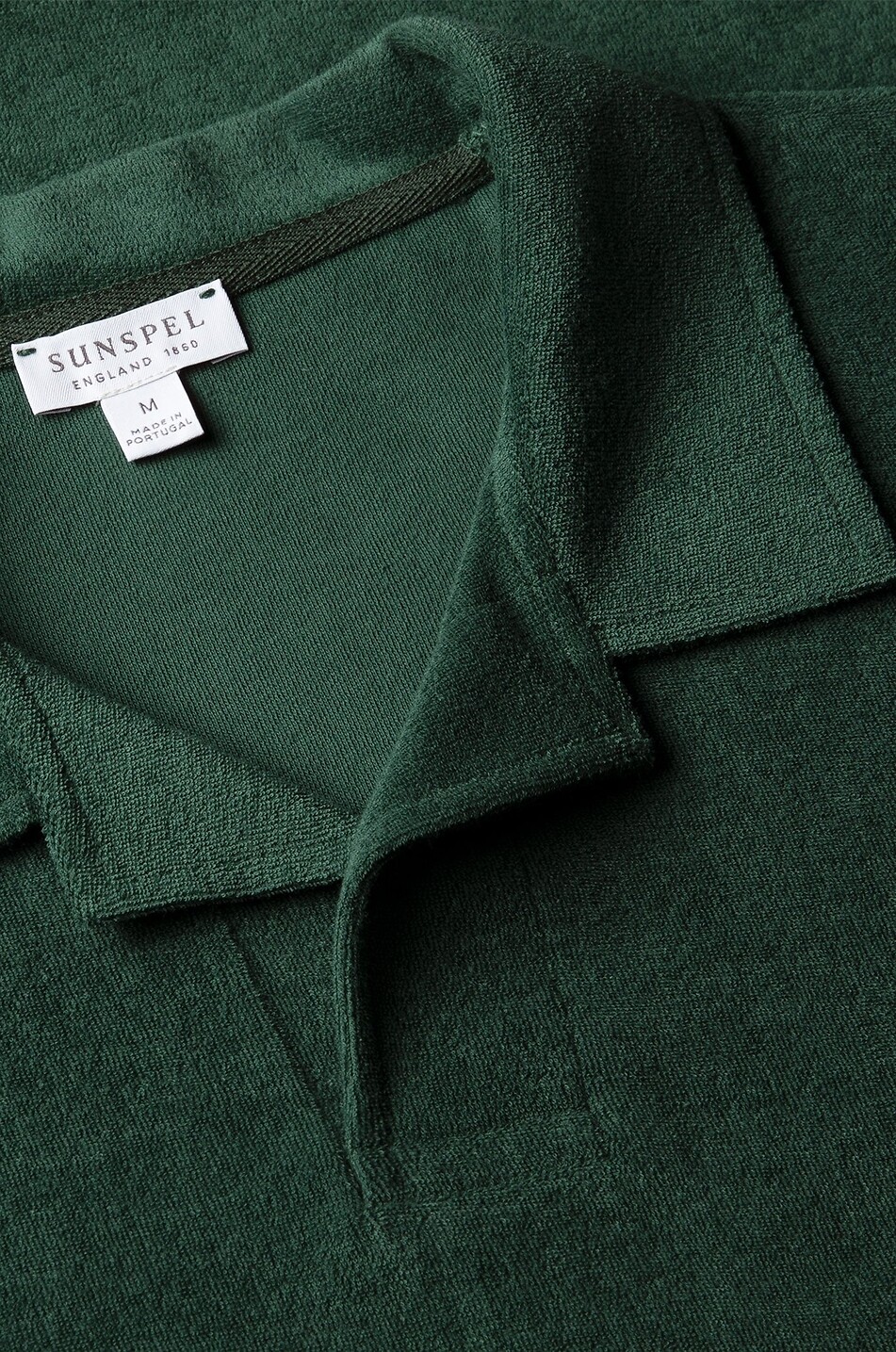 SUNSPEL Polo à manches courtes en éponge de coton Homme VERT 4