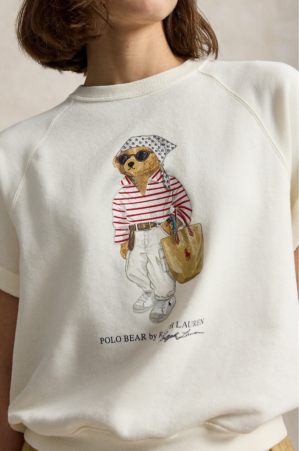 POLO RALPH LAUREN Polo Bear cotton blend crewneck sweatshirt Women EGGSHELL 7
